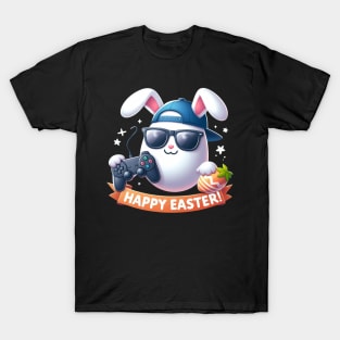 "Video Game Bunny Eggs Happy Easter Day" Tee T-Shirt